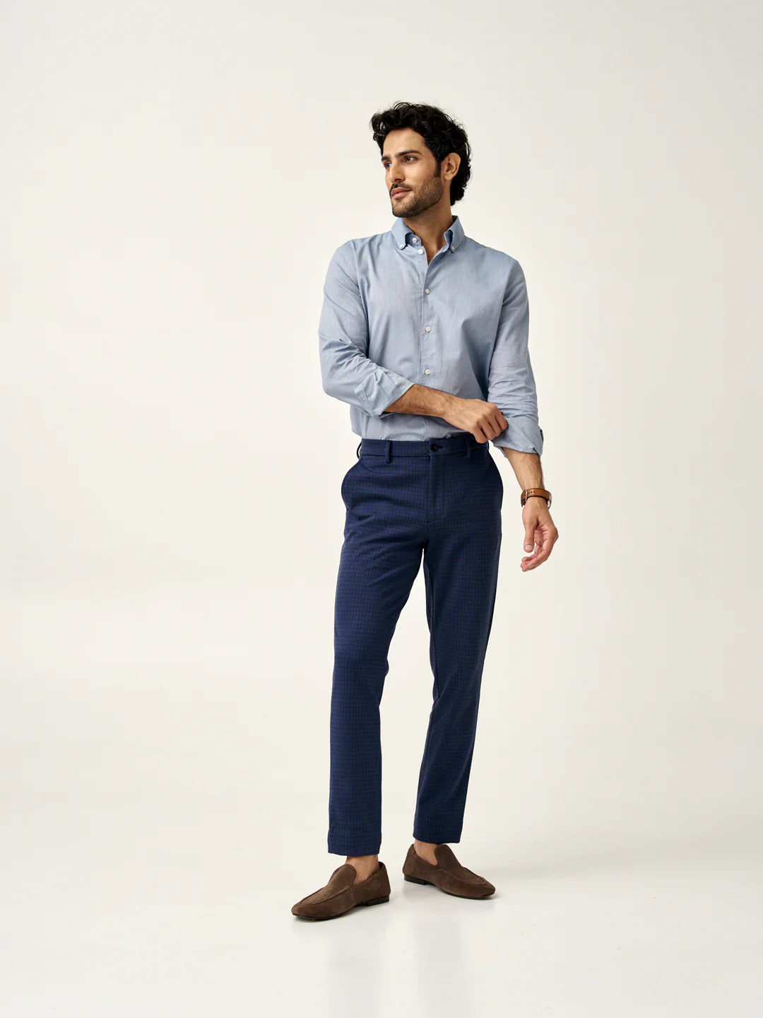 Metro Blue Checks Power-Stretch Pants - Image 5