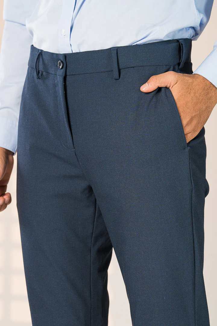 Midnight Blue Houndstooth Pants - Image 2