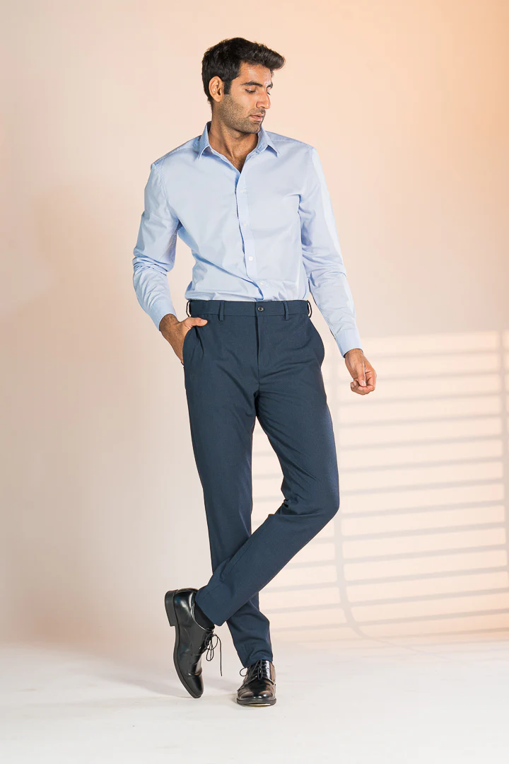 Midnight Blue Houndstooth Pants - Image 3