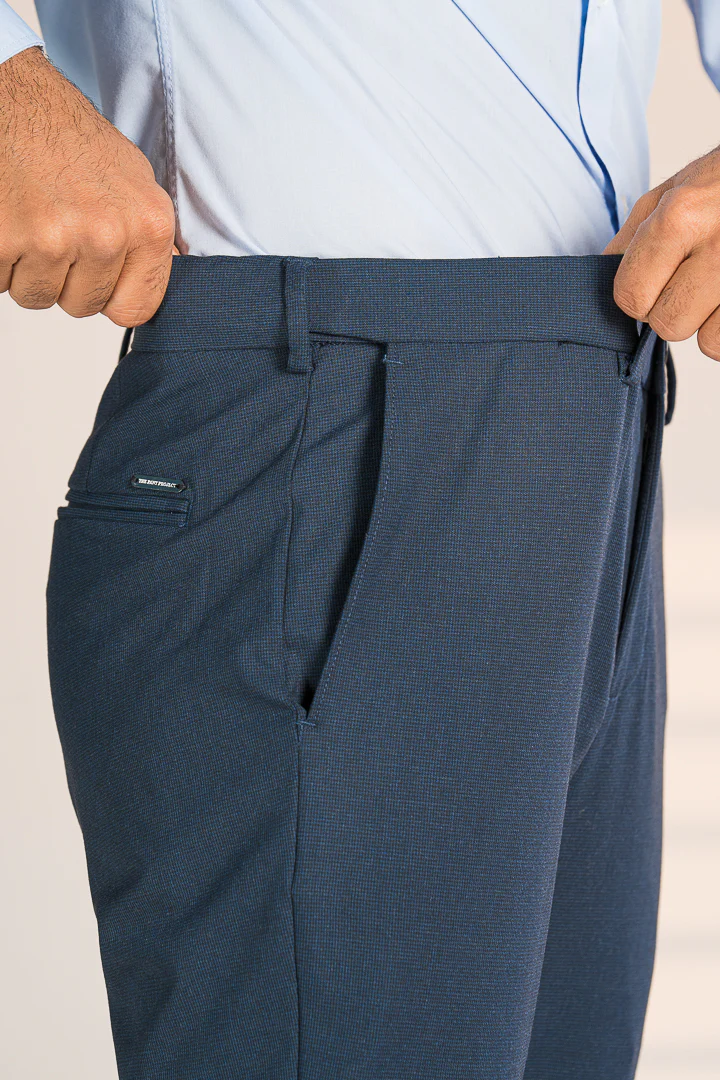 Midnight Blue Houndstooth Pants - Image 6