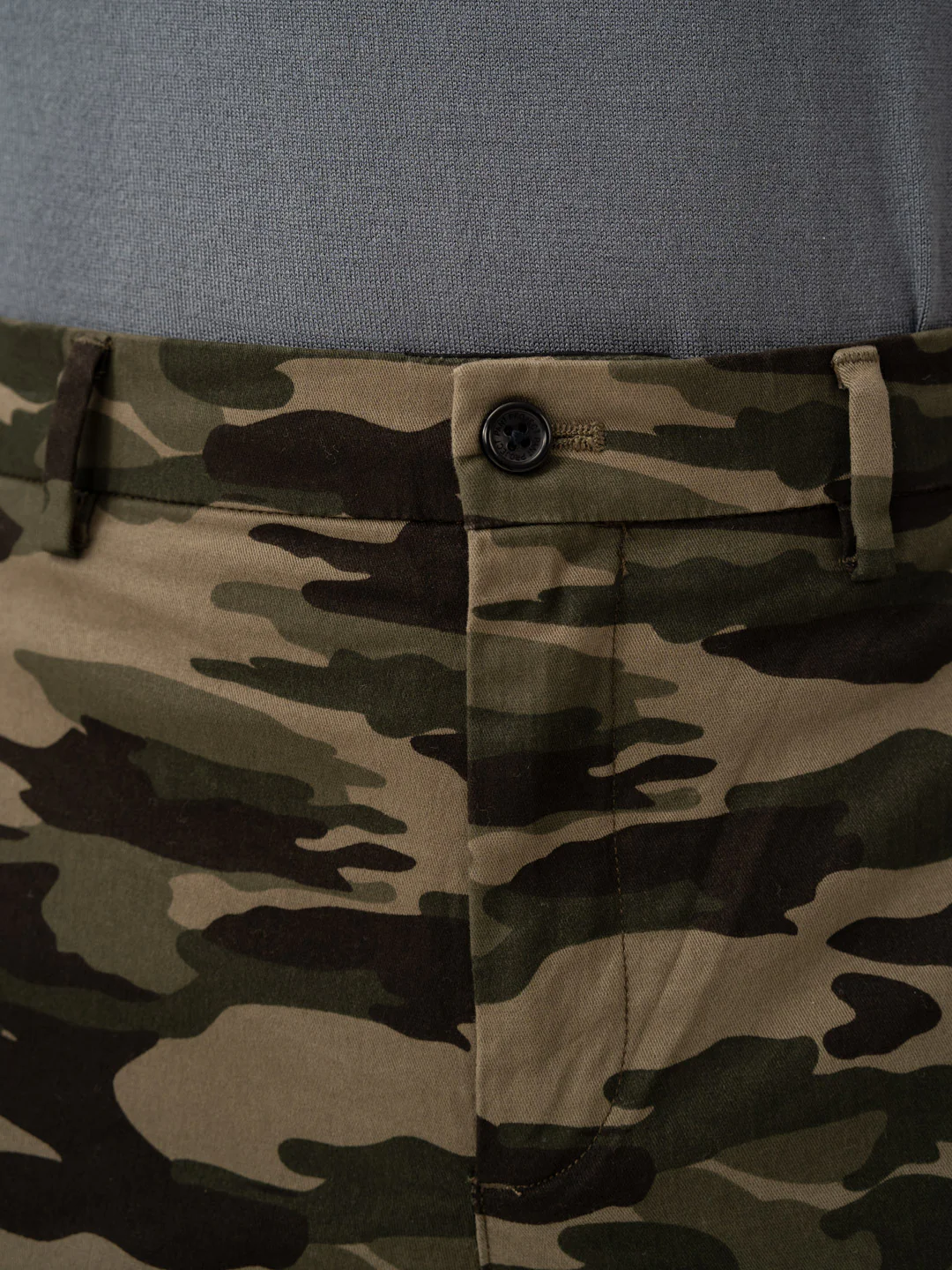 Olive Camo Slim Fit Cargo Pants - Image 9