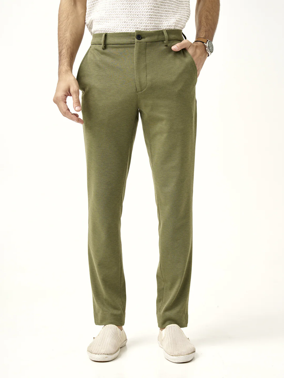 Military Green Power-Stretch Pants - Image 3