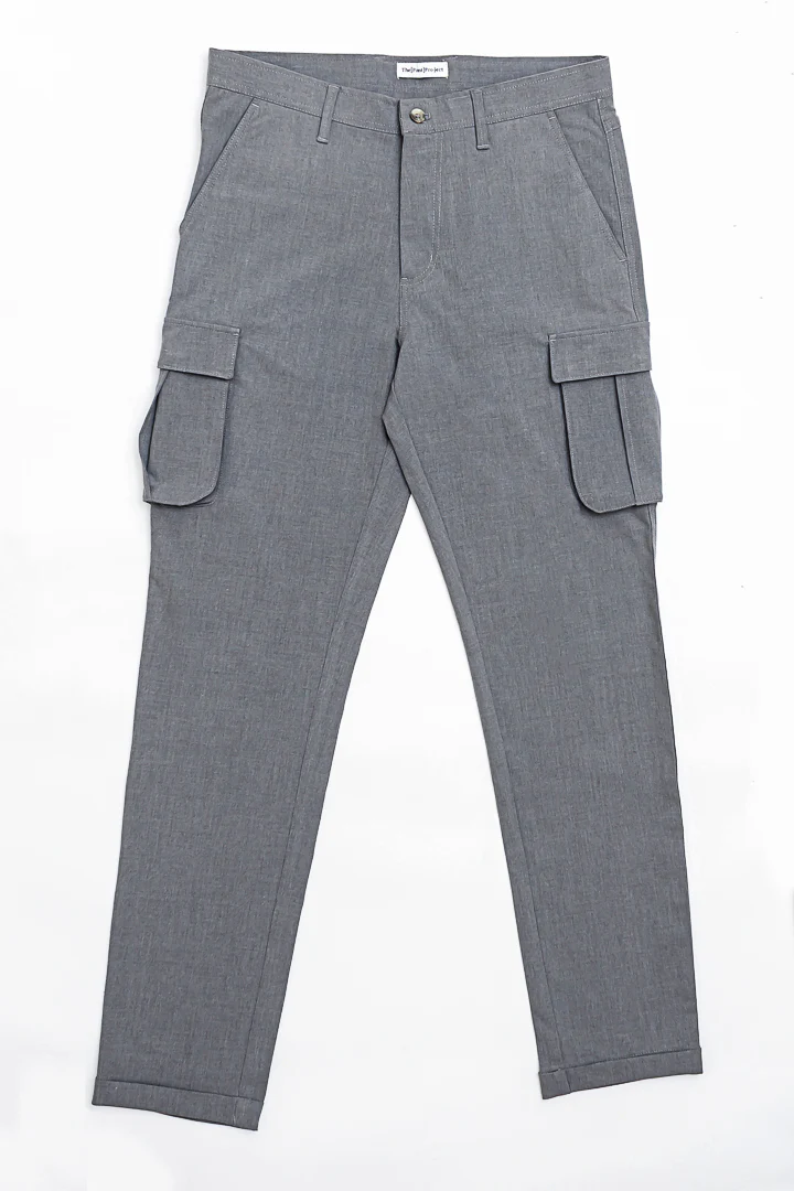 Mineral Grey Stretch Cargo Pants - Image 7