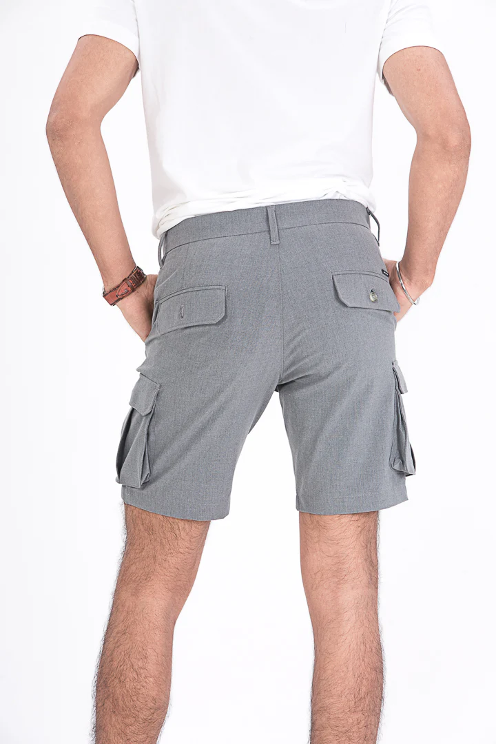 Mineral Grey Stretch Cargo Shorts - Image 5