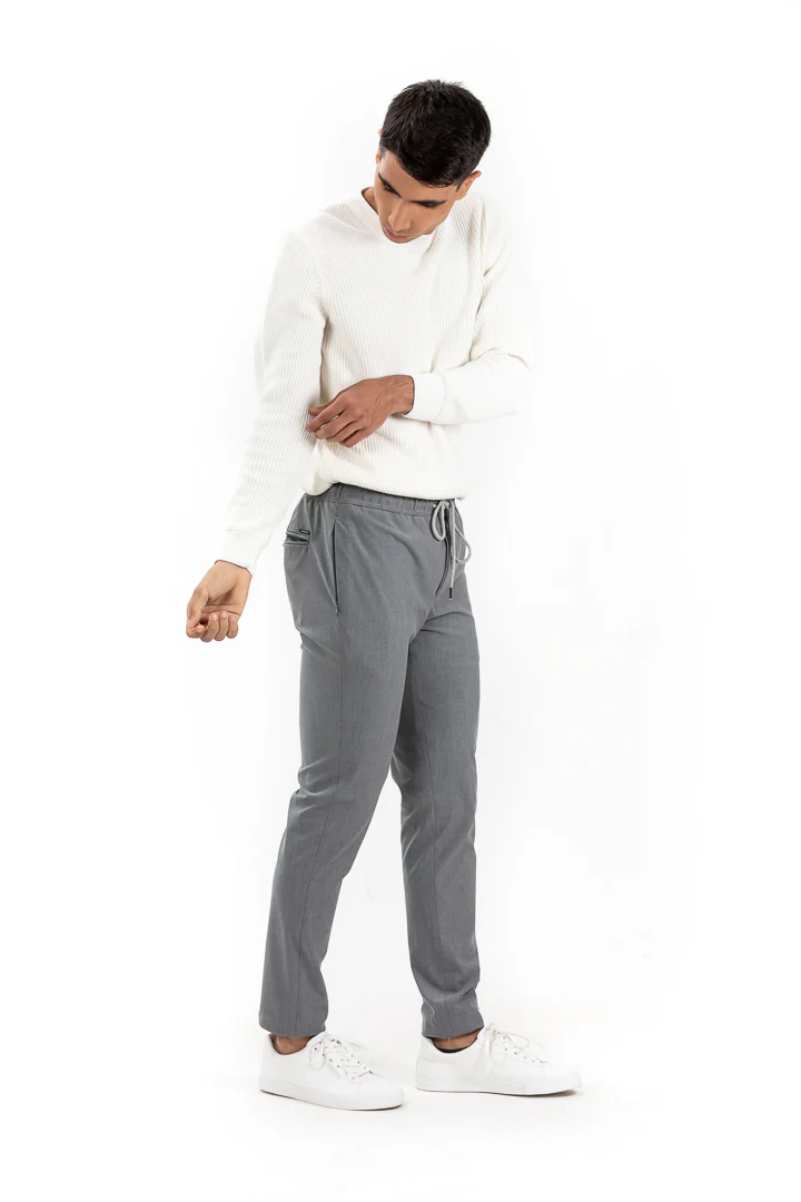 Mineral Grey Stretch Joggers - Image 3