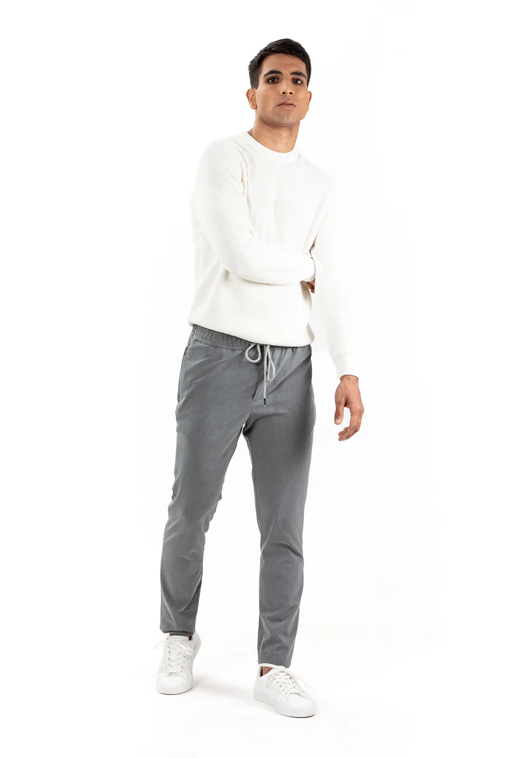 Mineral Grey Stretch Joggers - Image 4