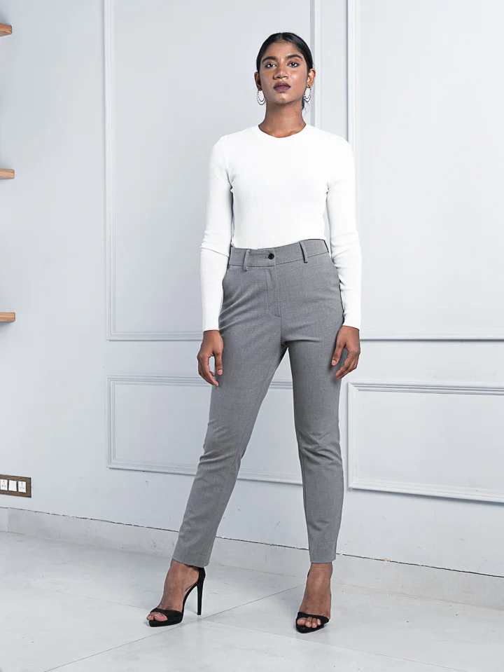 Mineral Grey Stretch Pants - Women - Image 2