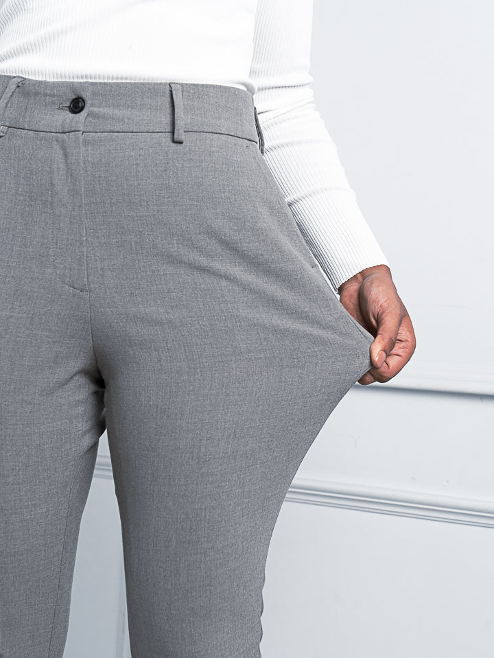 Mineral Grey Stretch Pants - Women - Image 3