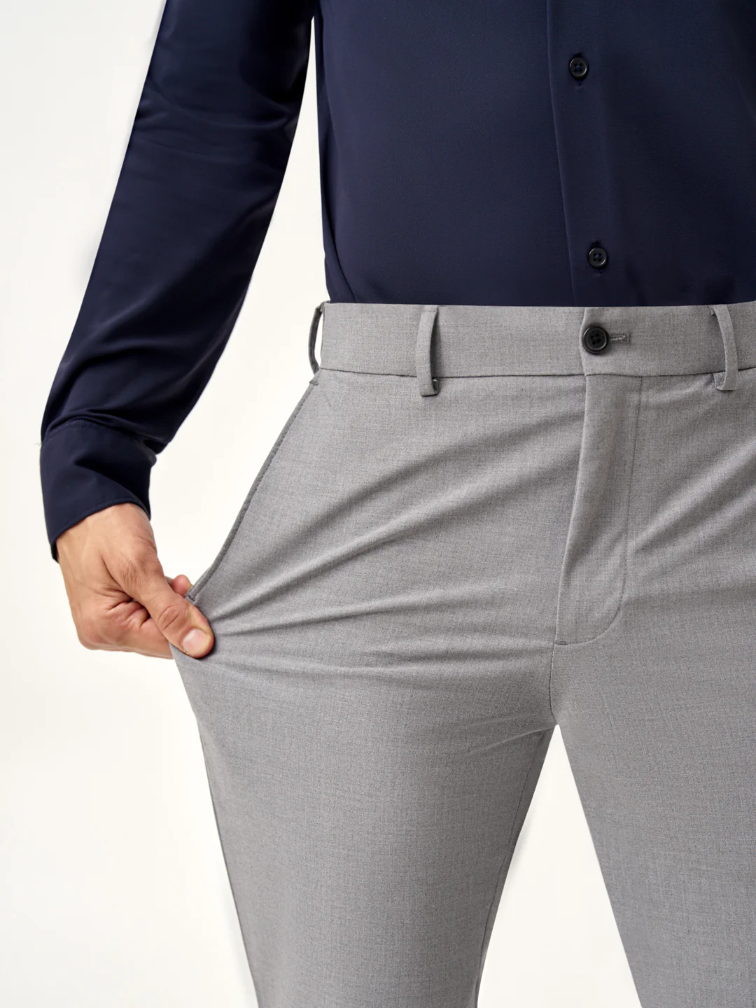 Mineral Grey Stretch Pants - Image 3