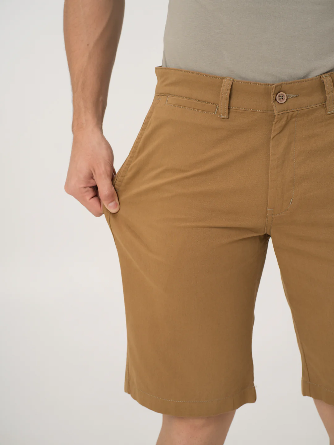 Miso Khaki Chino Shorts - Image 3