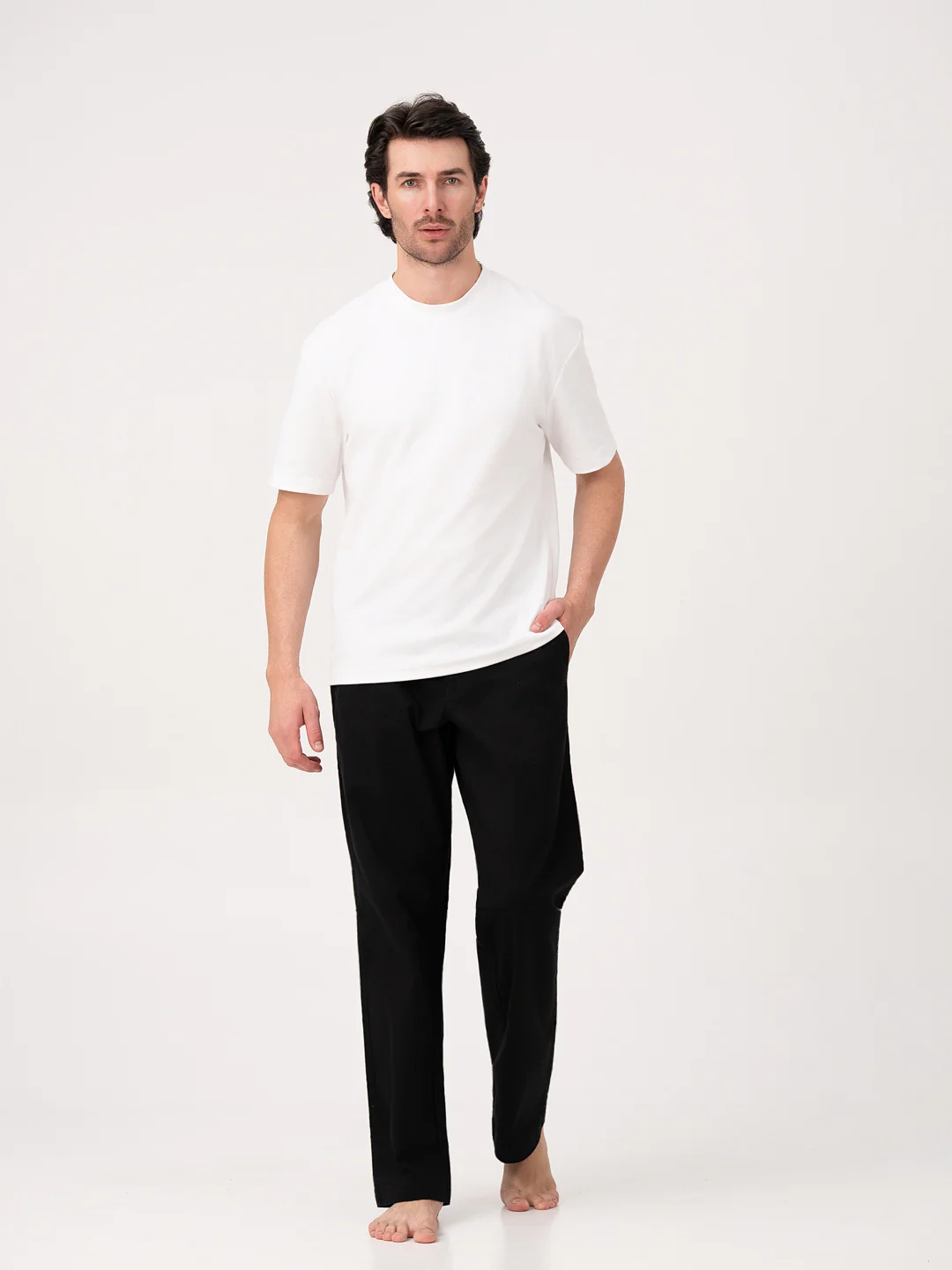 Monaco Black Relaxed Fit Lounge Pants - Image 2