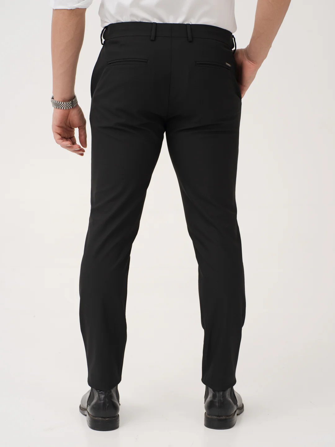 Inferno Black Twill Luxury Stretch Pants - Image 6