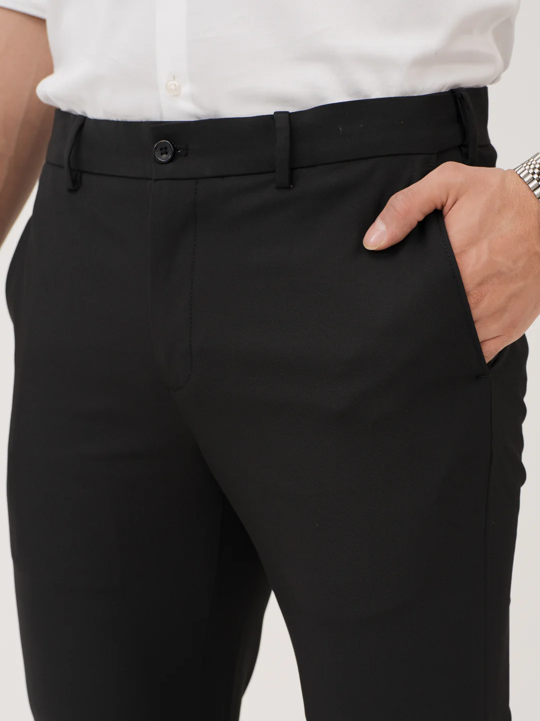 Inferno Black Twill Luxury Stretch Pants - Image 8