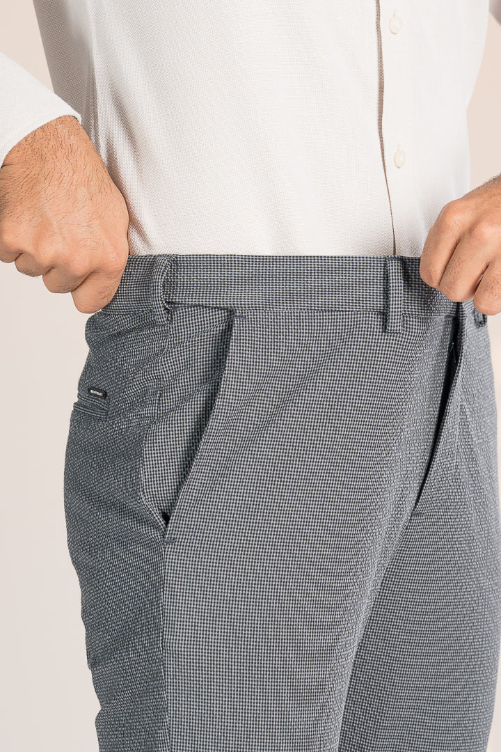 Moon Grey Checks Seersucker Pants - Image 5