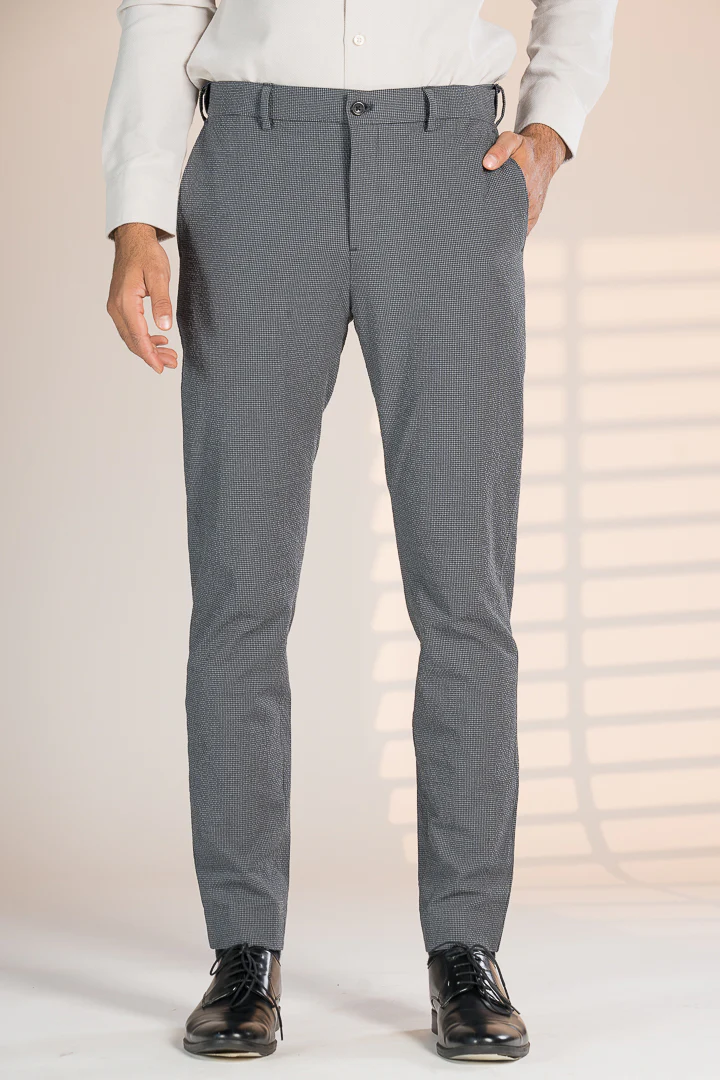 Moon Grey Checks Seersucker Pants - Image 6