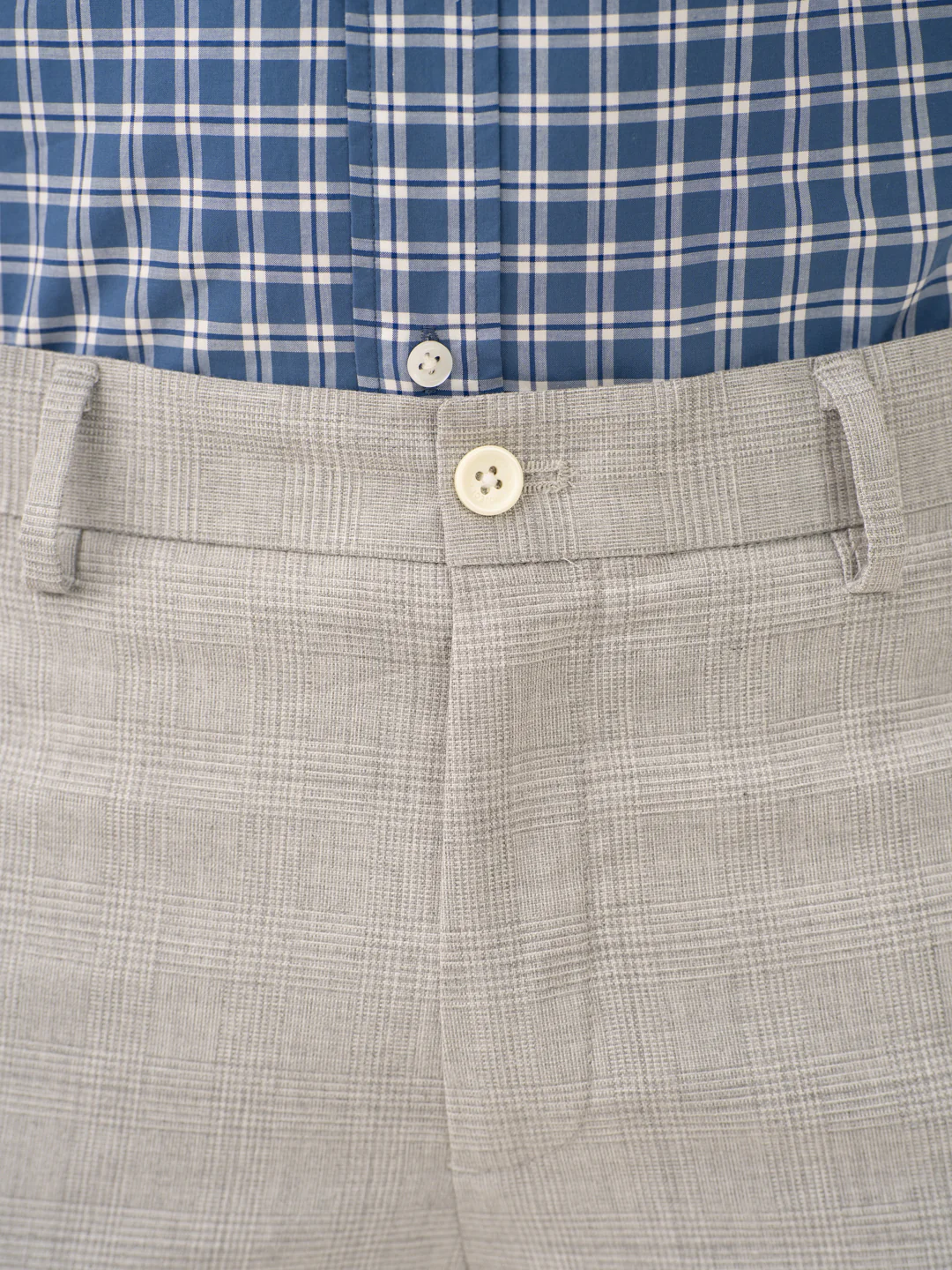 Moonlit Grey Checks Stretch Formal Pants - Image 10