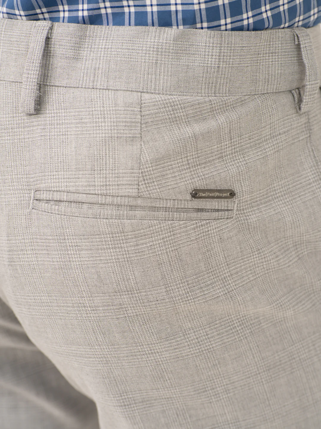 Moonlit Grey Checks Stretch Formal Pants - Image 12