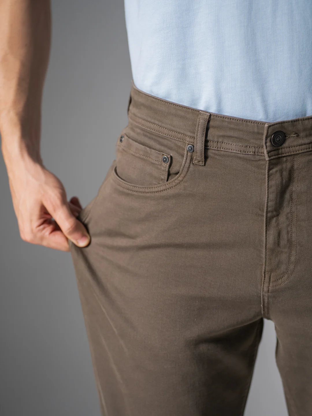 Mossstone Olive Relaxed Fit Jeans - Image 4