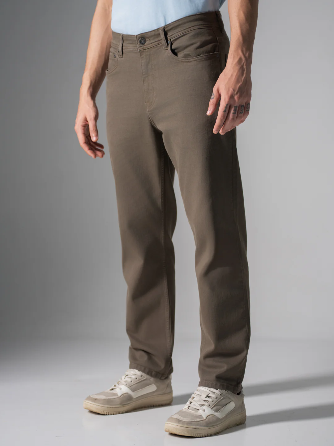 Mossstone Olive Relaxed Fit Jeans - Image 9