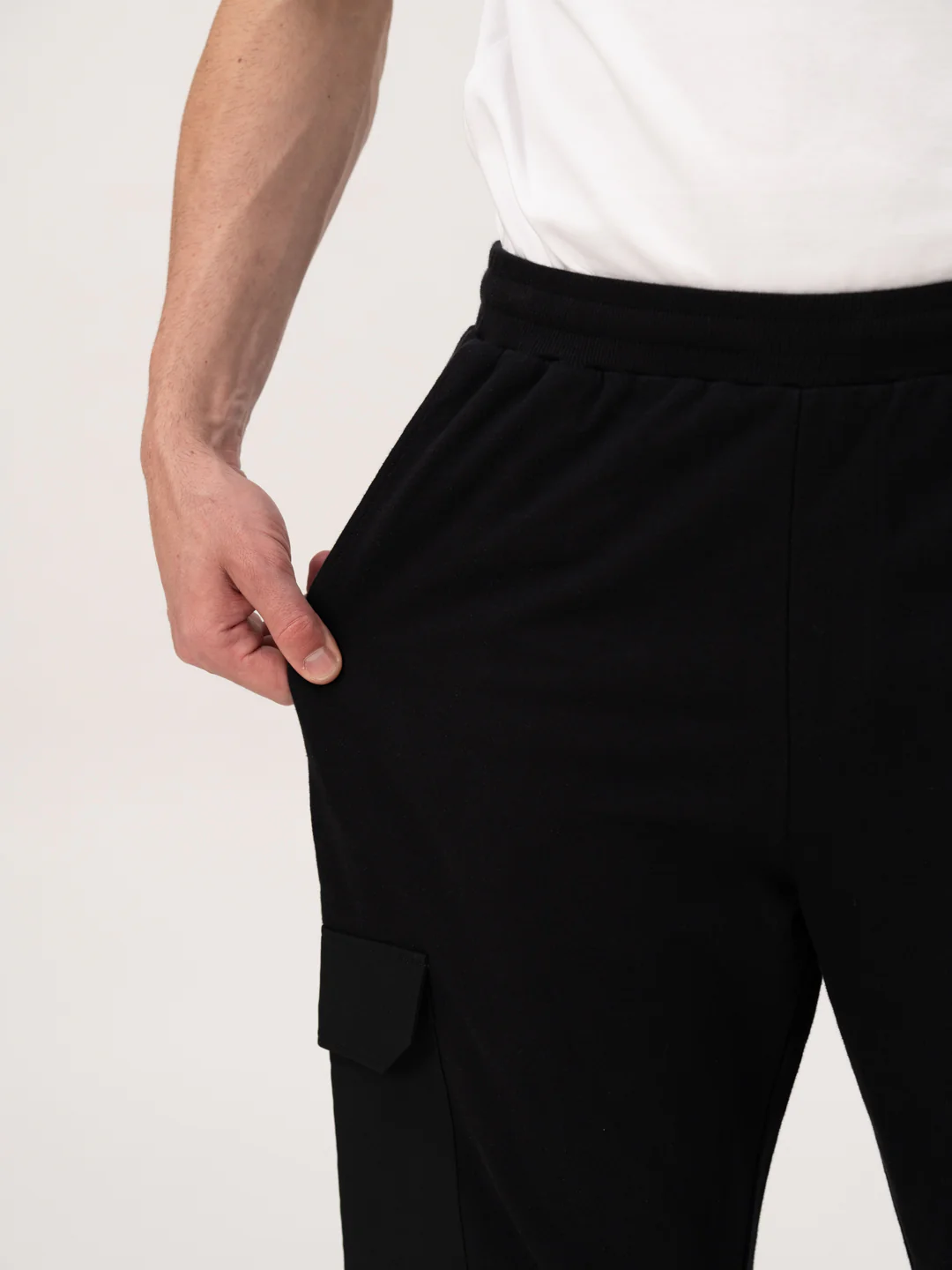 Motion Black Relaxed Fit Cargo Sweatpants - Image 4