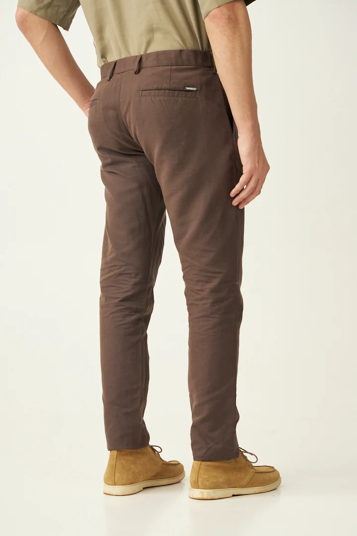 Mud Brown Linen Pants - Image 4
