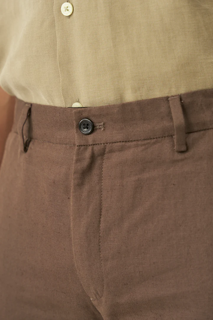 Mud Brown Linen Pants - Image 5