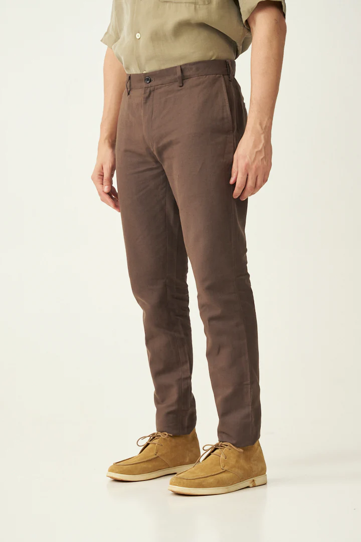 Mud Brown Linen Pants - Image 6
