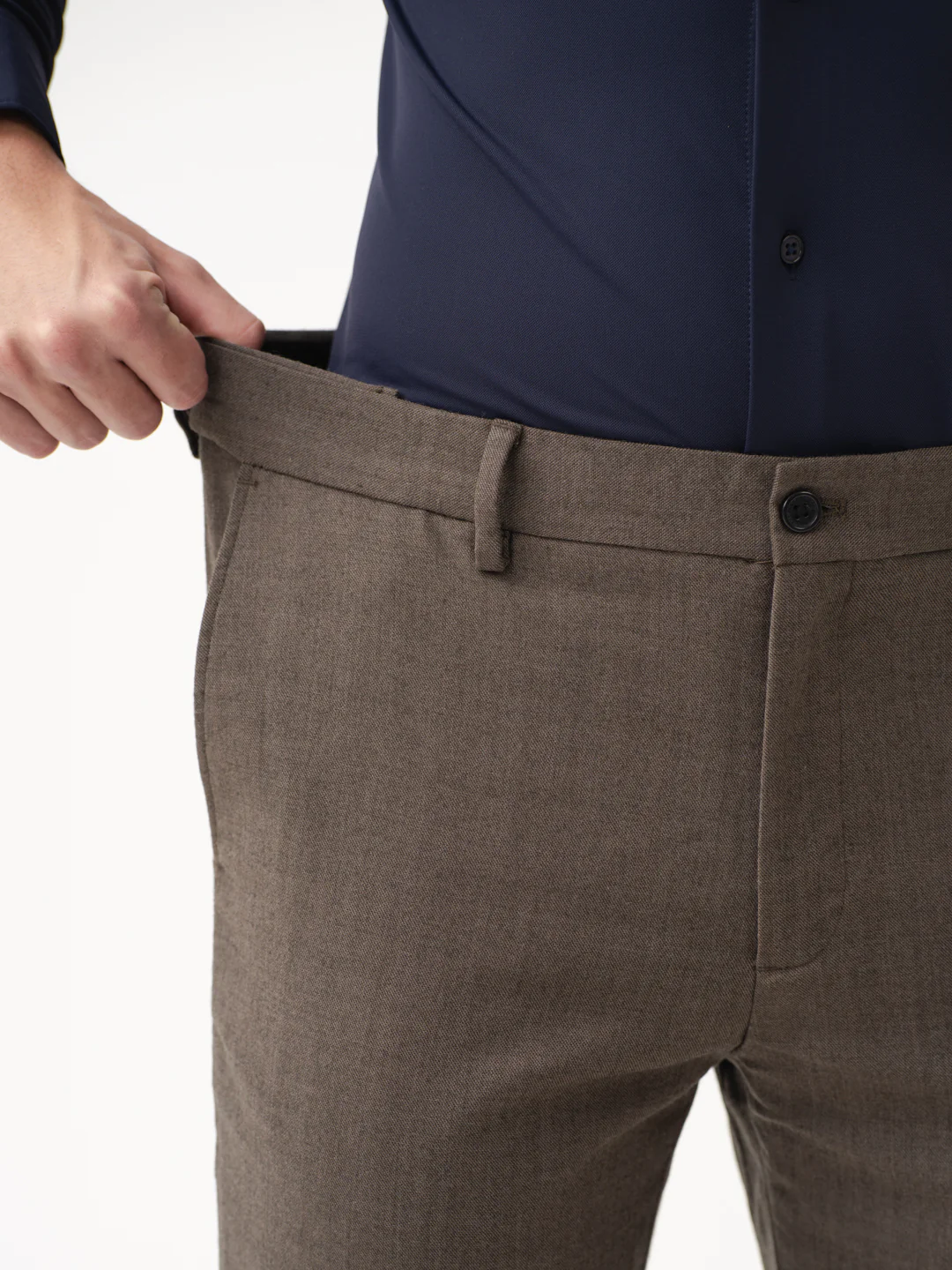 Natural Olive Merino Wool Pants - Image 4