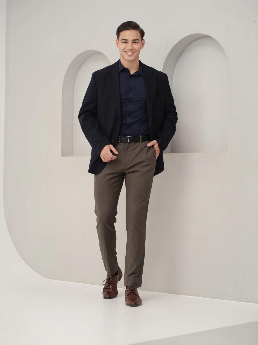 Natural Olive Merino Wool Pants - Image 5