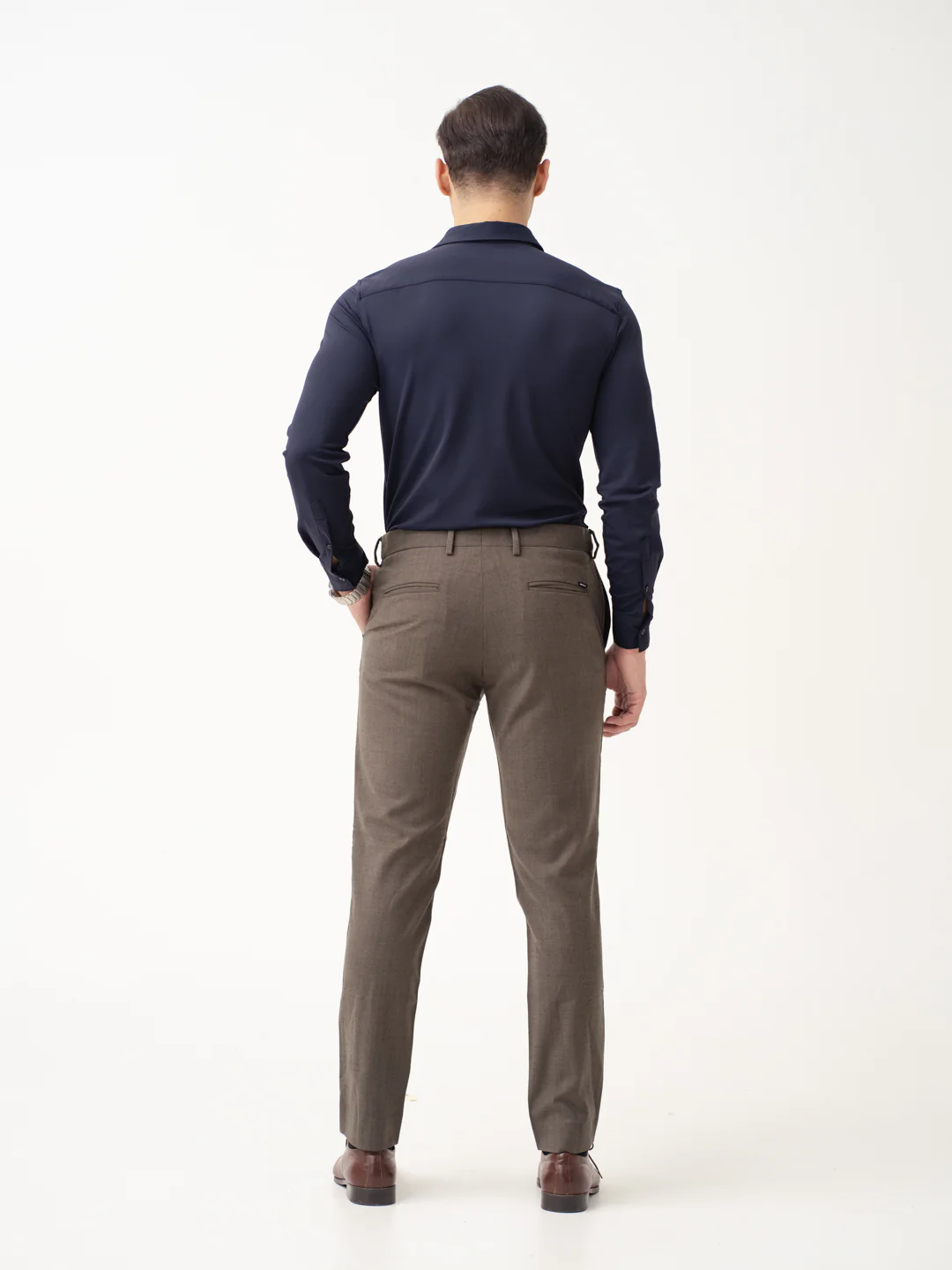 Natural Olive Merino Wool Pants - Image 8