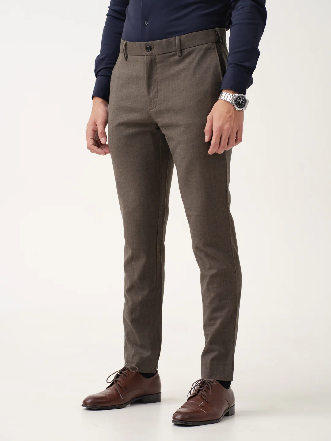 Natural Olive Merino Wool Pants - Image 9