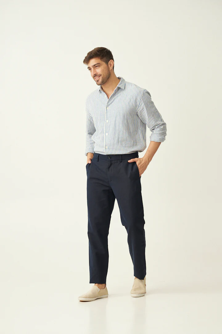 Nautical Navy Linen Pants - Image 5
