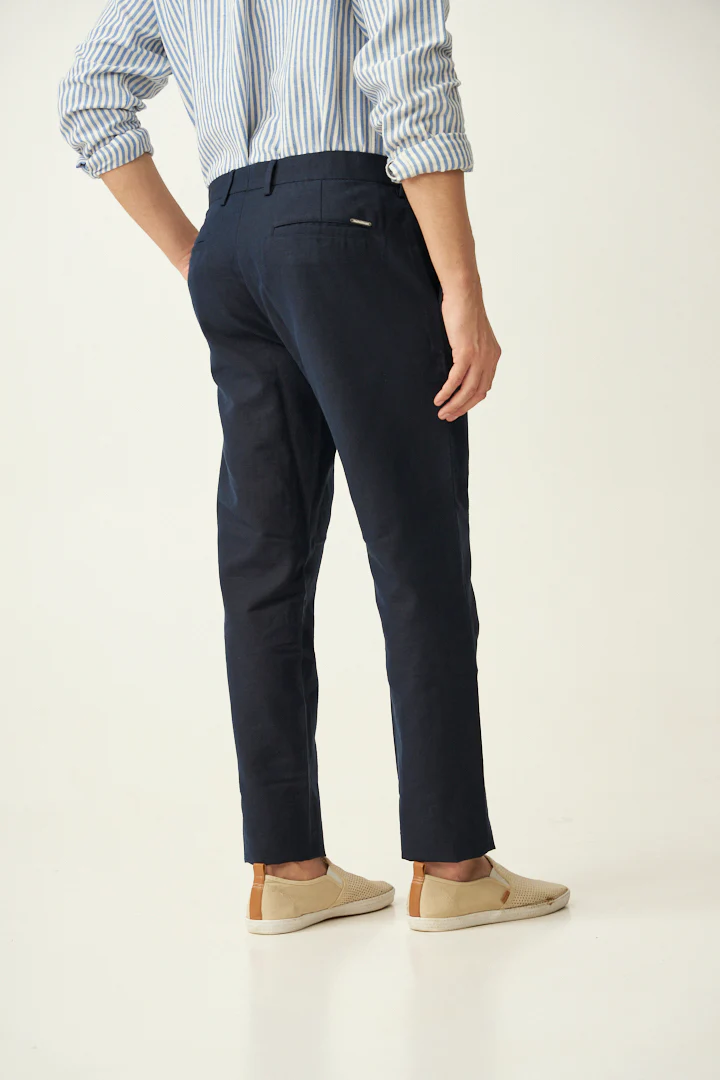 Nautical Navy Linen Pants - Image 7