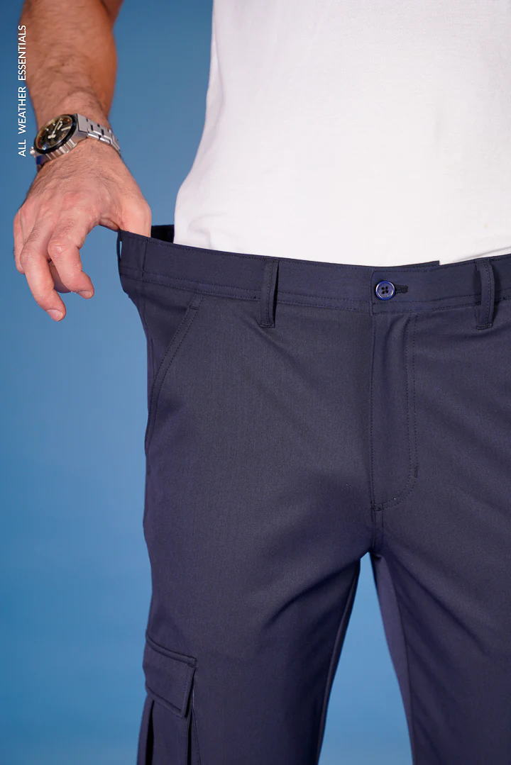 Navy All Weather Cargo Stretch Pants - Image 4