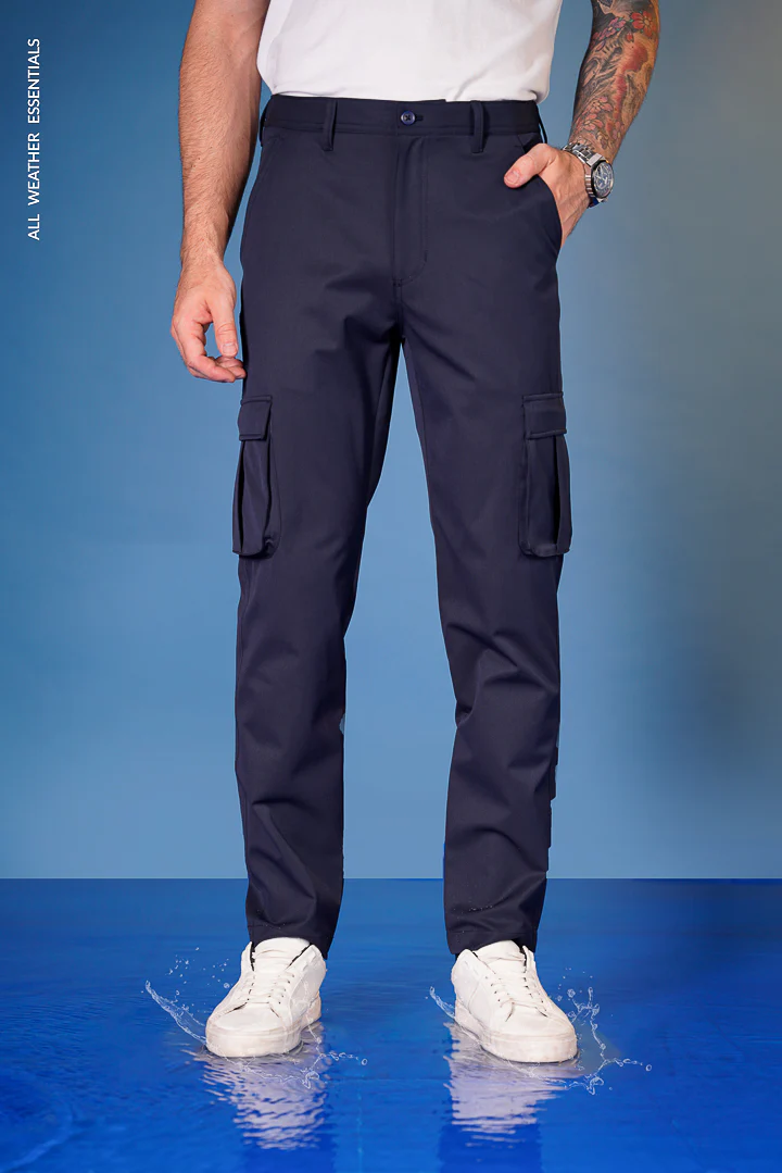 Navy All Weather Cargo Stretch Pants - Image 7