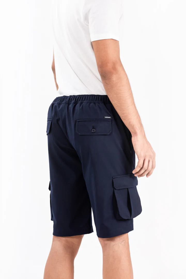 Navy All Weather Stretch Cargo Shorts - Image 3