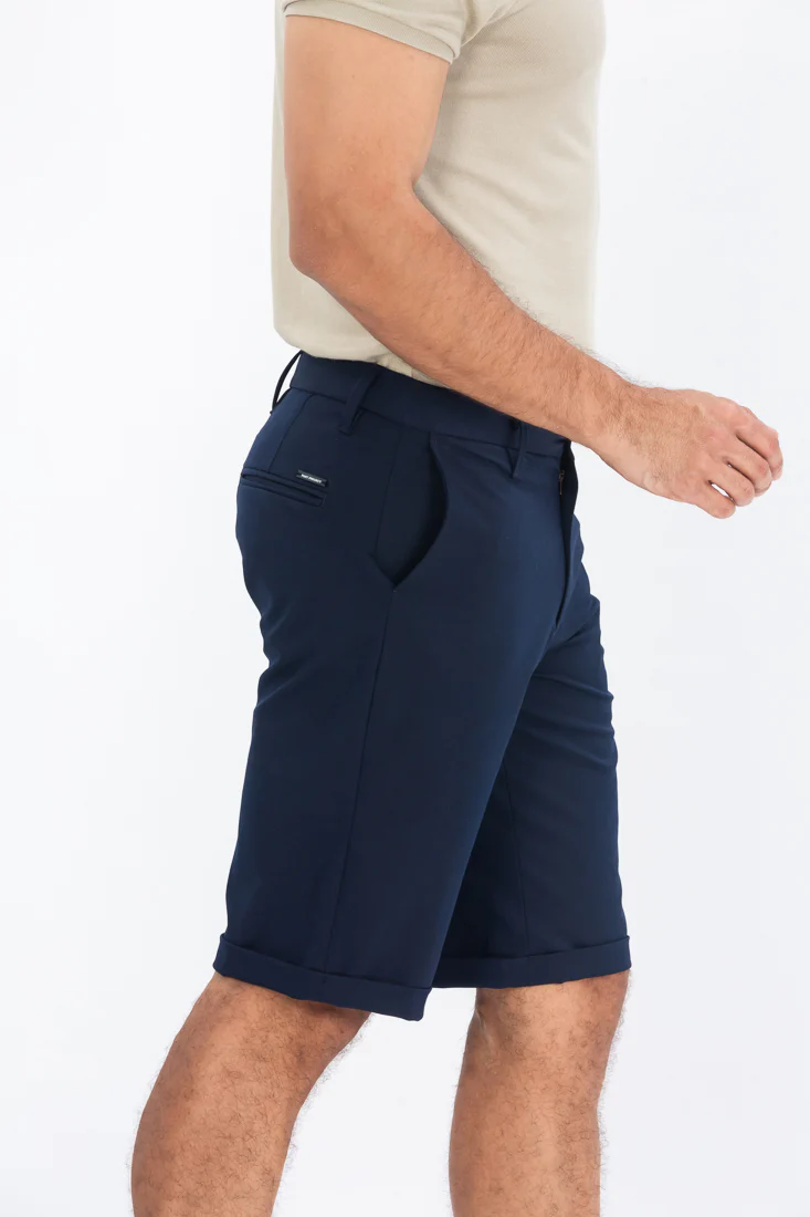 Navy All Weather Stretch Chino Shorts - Image 4