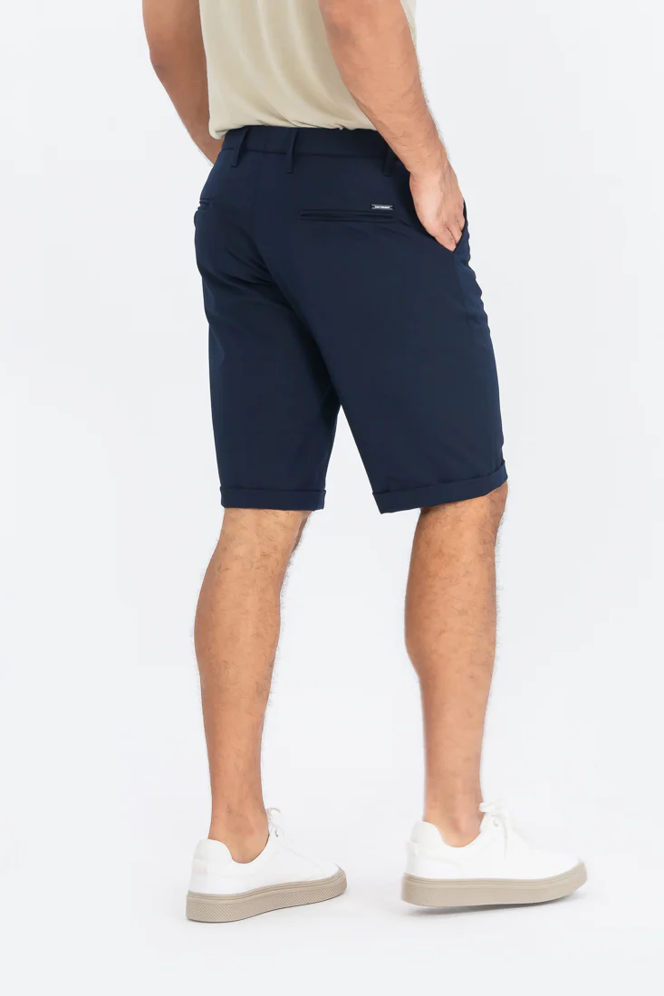 Navy All Weather Stretch Chino Shorts - Image 5