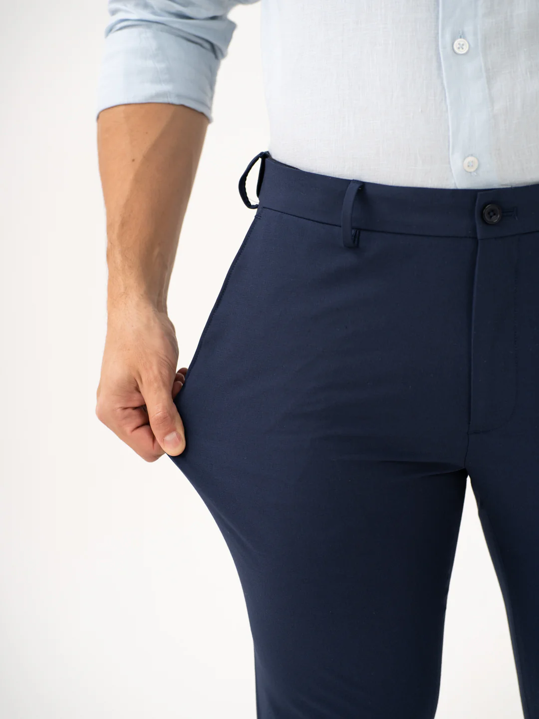 Daily Navy Slim Fit Stretch Formal Pants - Image 3