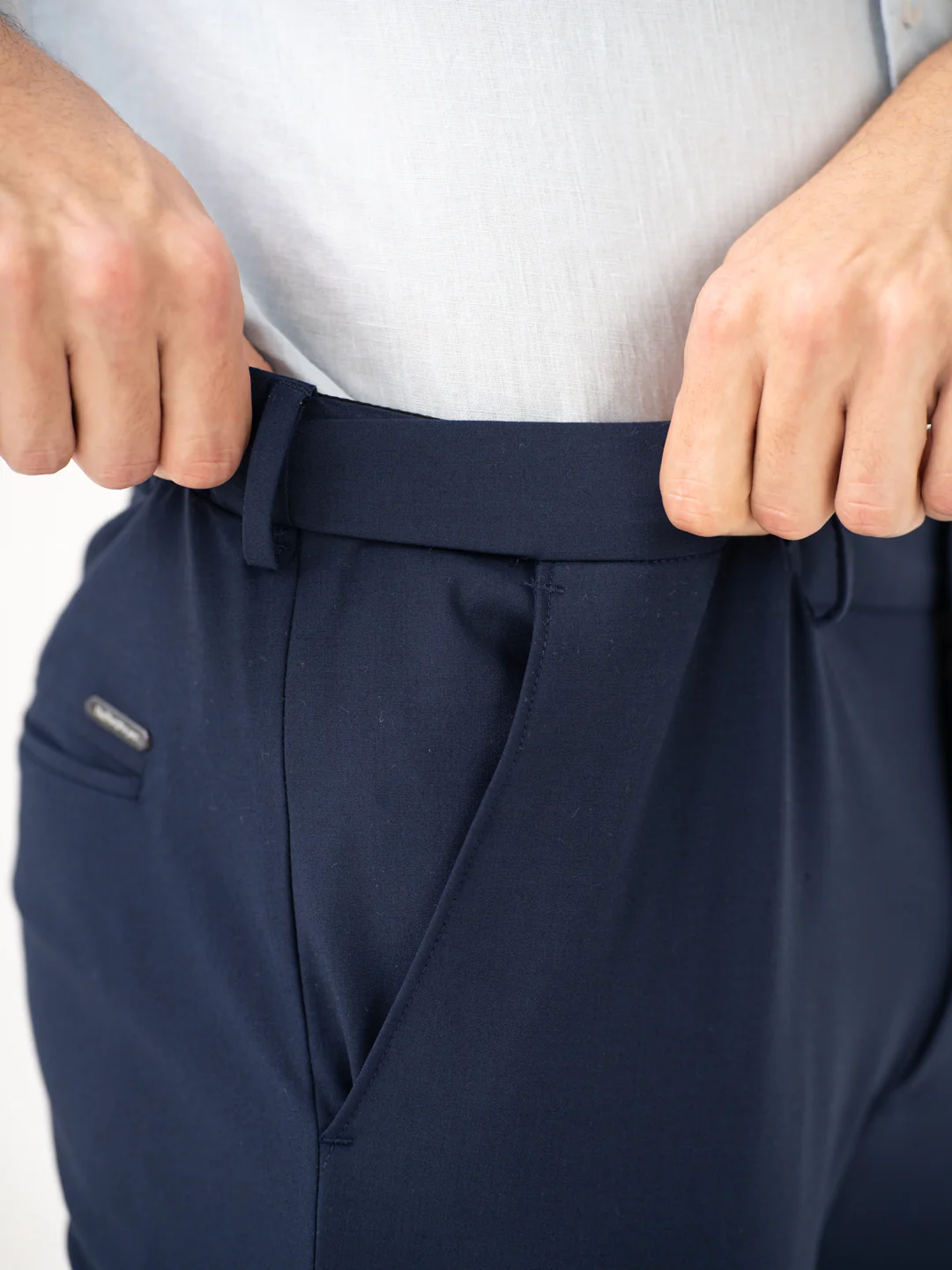 Daily Navy Slim Fit Stretch Formal Pants - Image 4