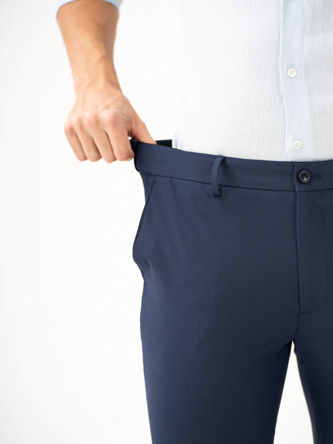 Daily Navy Slim Fit Stretch Formal Pants - Image 5