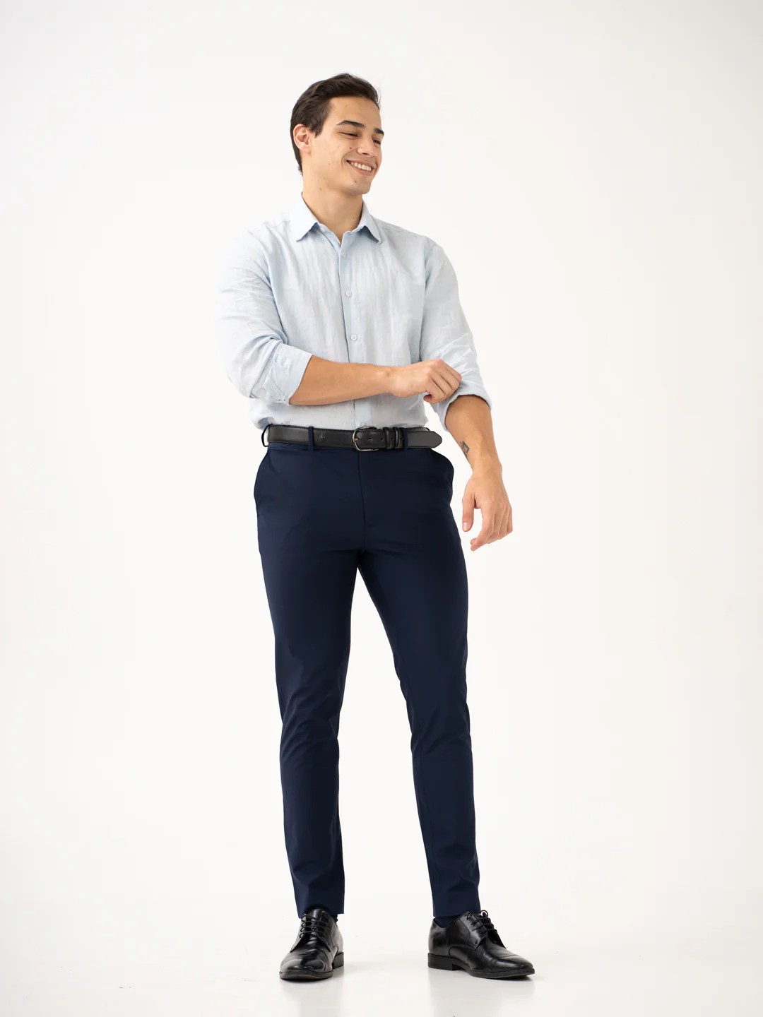 Daily Navy Slim Fit Stretch Formal Pants - Image 6