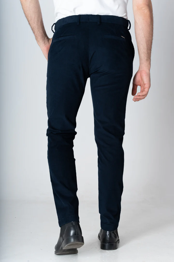 Navy Corduroy Stretch Pants - Image 6
