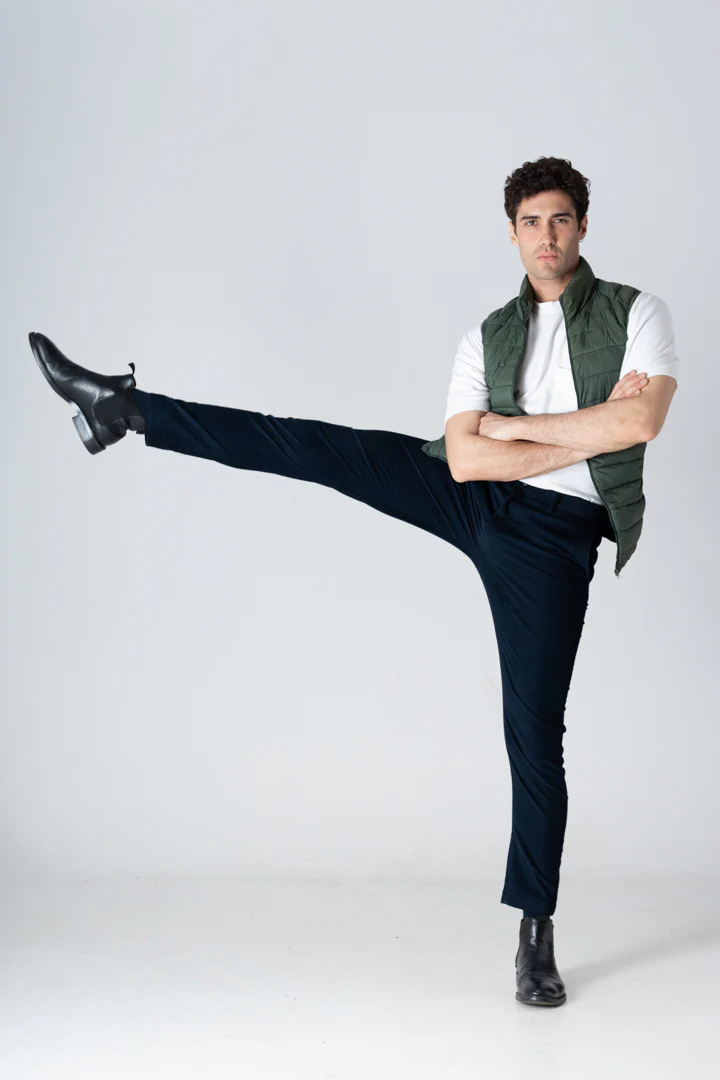 Navy Corduroy Stretch Pants - Image 7
