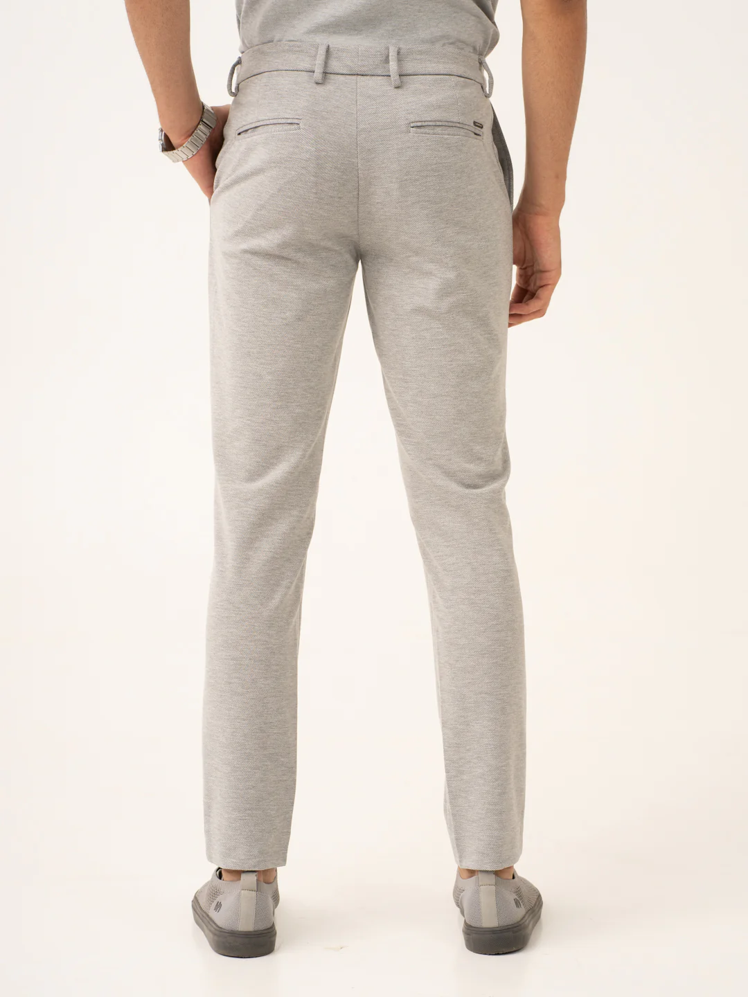 Neural Grey Twill Power-Stretch Pants - Image 6