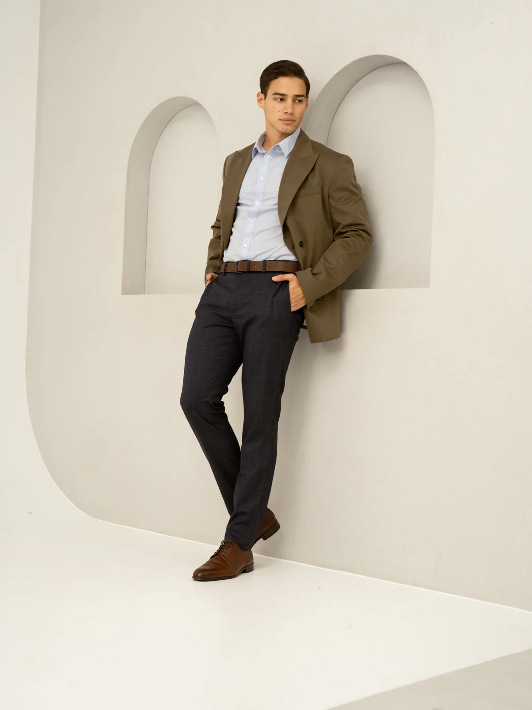 Nocturnal Navy Checks Formal Pants - Image 12