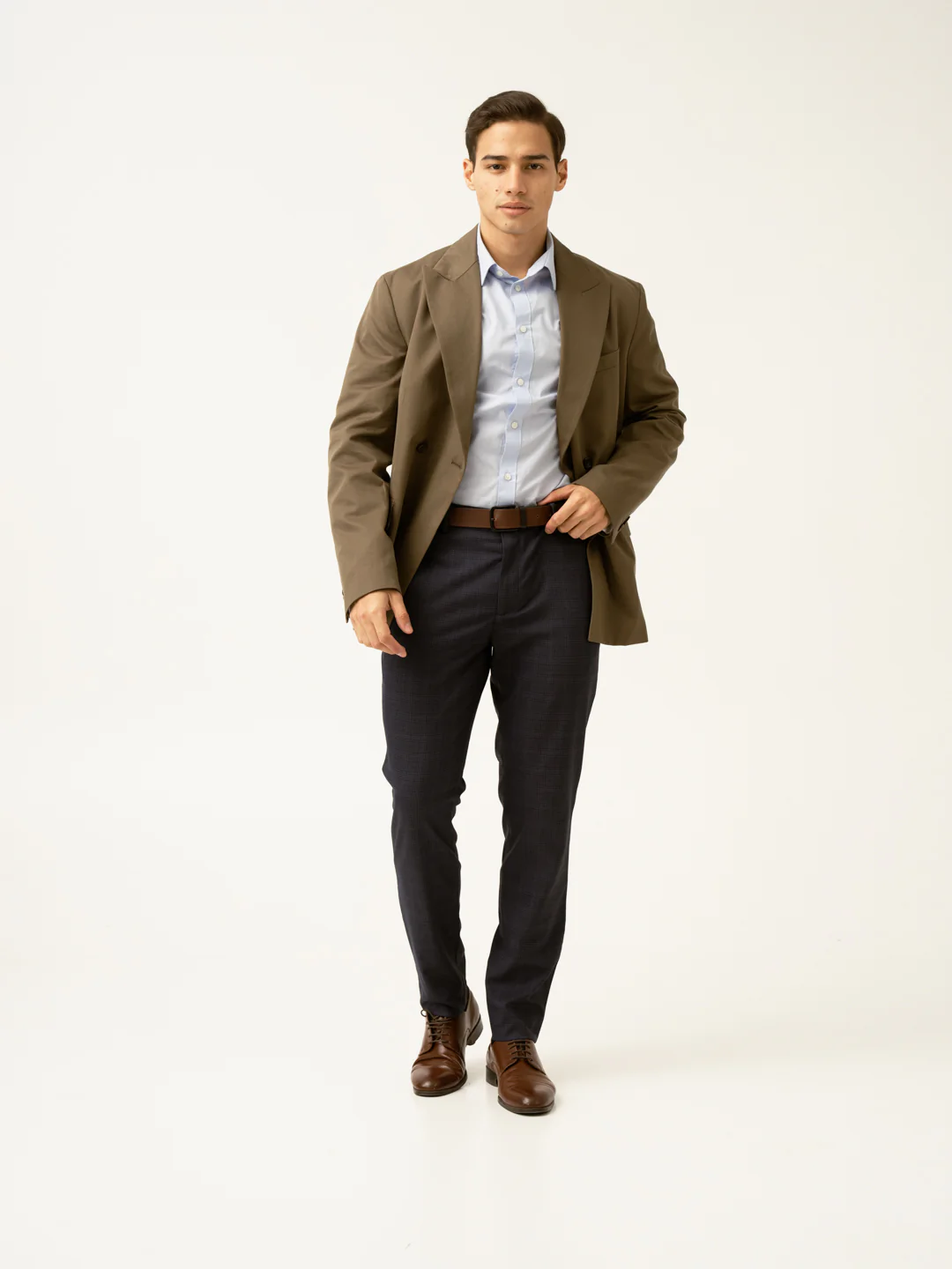 Nocturnal Navy Checks Formal Pants - Image 15
