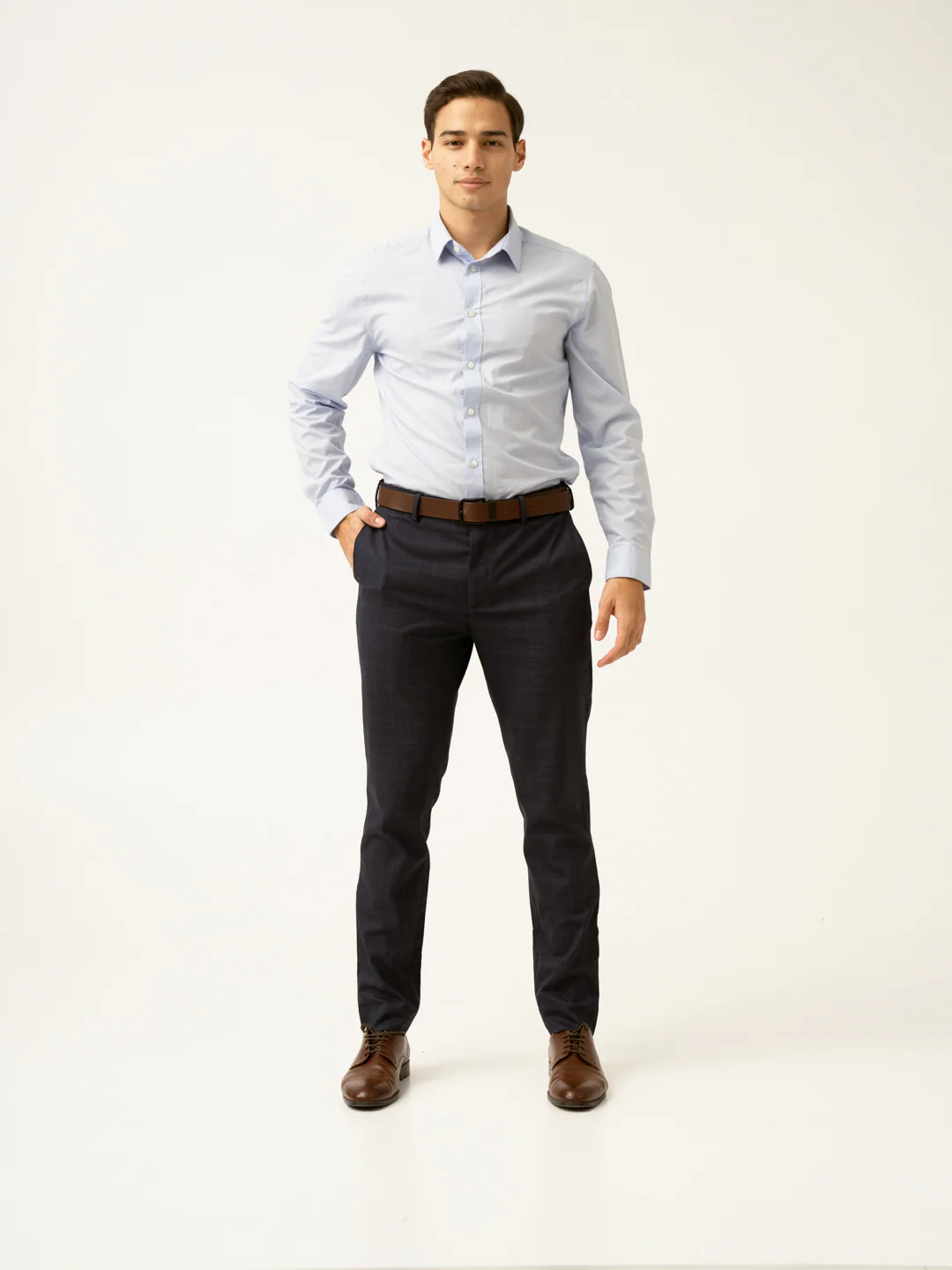 Nocturnal Navy Checks Formal Pants - Image 2
