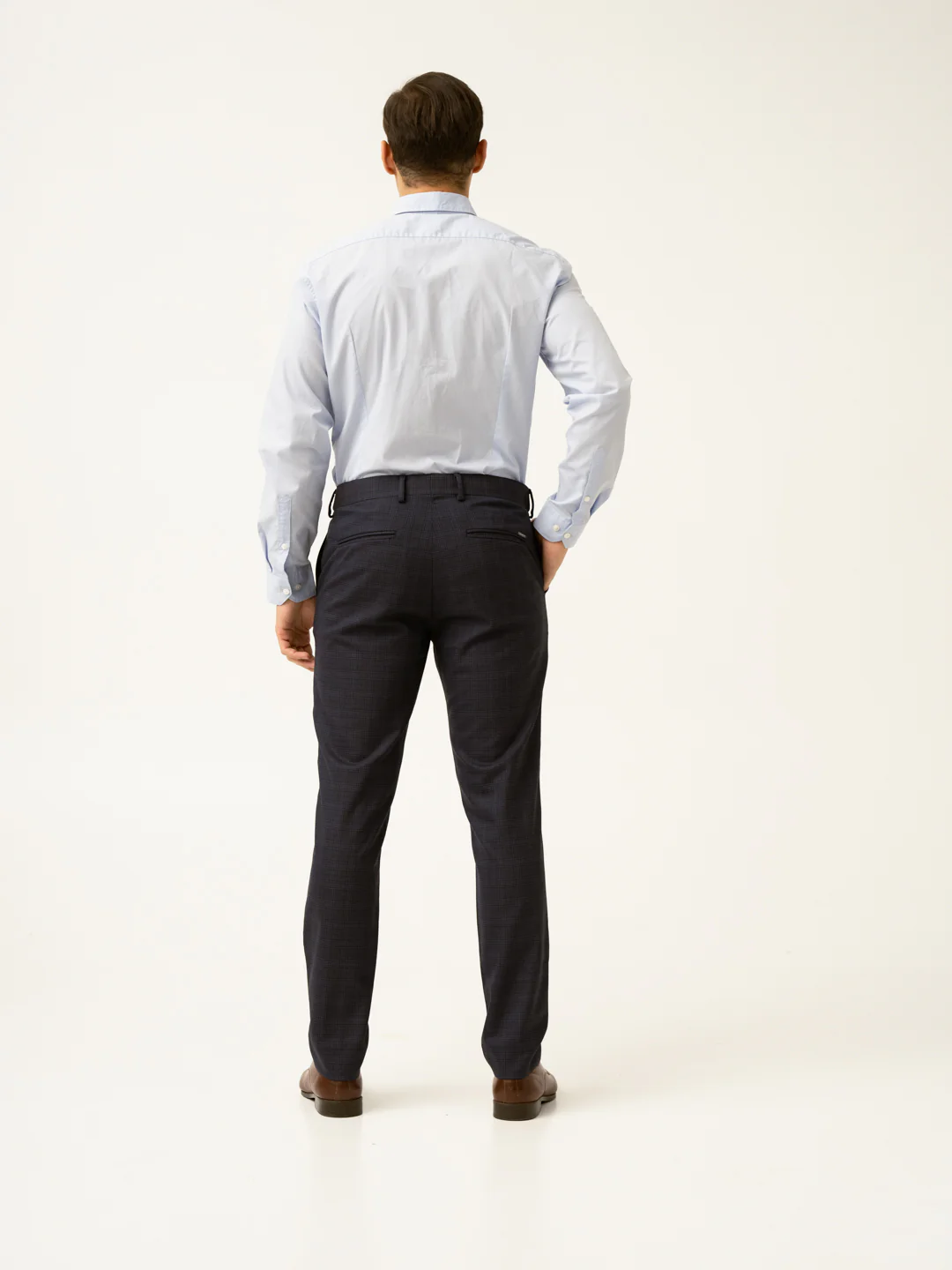 Nocturnal Navy Checks Formal Pants - Image 7