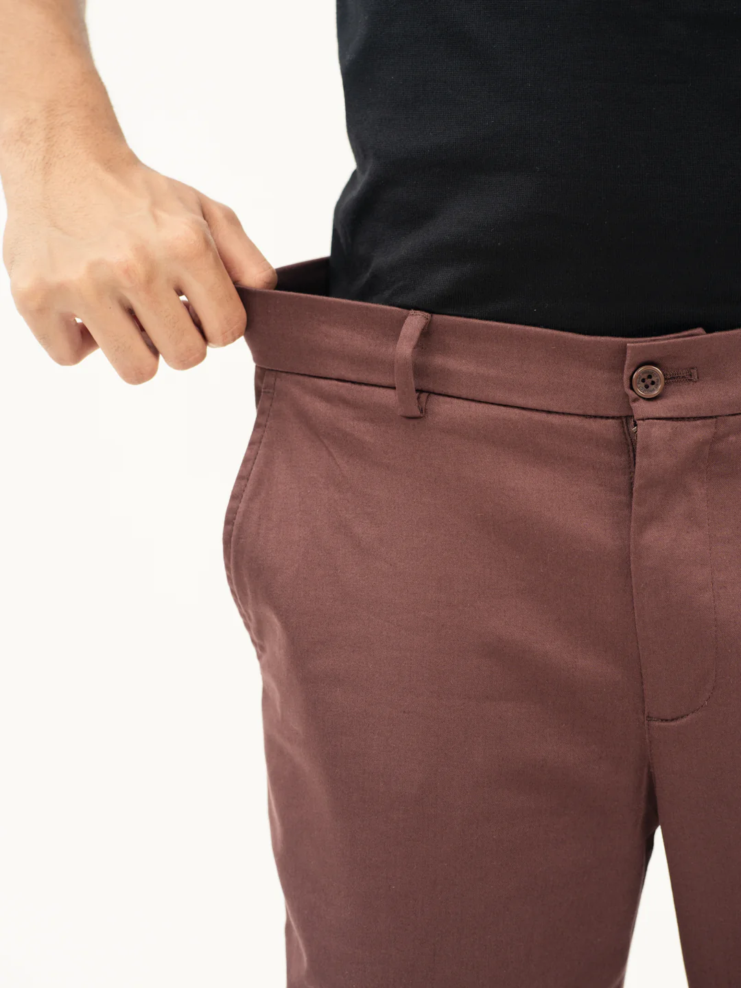 Nodrip Brown Slim Fit Stretch Chinos - Image 4